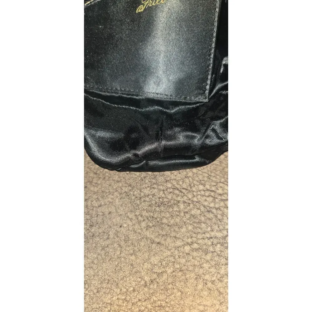 Frilo Vintage Black and Gold Polka Dot Clutch/Wristlet Purse